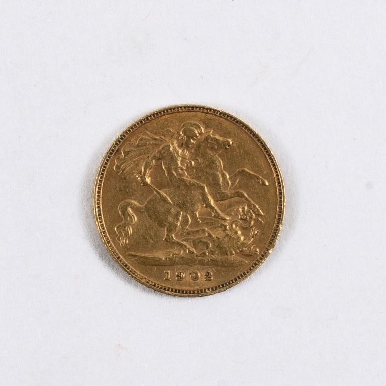 EDWARD VII BRITISH GOLD HALF SOVEREIGN