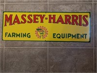 OLD ORIGINAL SIGN MASSEY-HARRIS FARMING