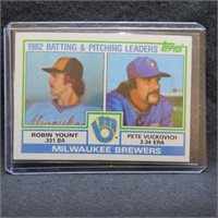 Robin Yount - Pete Vuckovich - 1982 Batting &