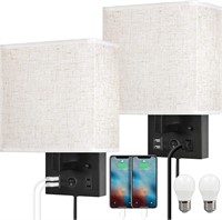 New 2pk Wall Lamp With Cord