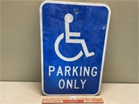 RELECTIVE PARKING ONLY SIGN