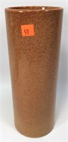Royal Haeger Vase, brown glaze, 10.5"T x 4" dia
