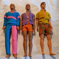 3-Vintage Ken Dolls