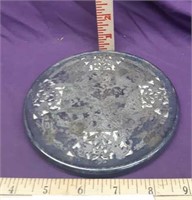 Antique Silver Trivet with Asbestos Backing