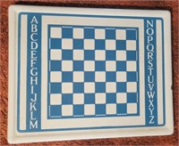Porcelin Topped Child's ABC's Checkerboard Table