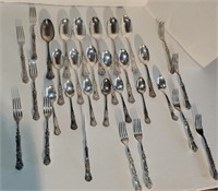 Large WM Rogers Silver Plated Flatware Set