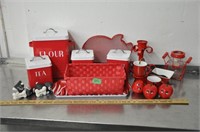 Red themed kitchen items