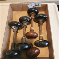 Vintage Door Knobs - Brown & Black