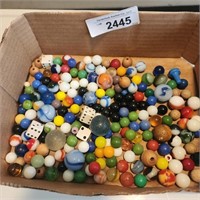 Vintage Marbles, Dice & Beads