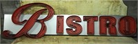 LARGE BISTRO NEON SIGN, NEEDS WORK 13 FEET X42INCH