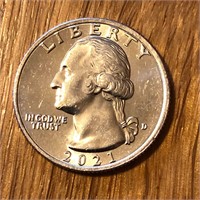 2021 Uncirculated Quarter Coin