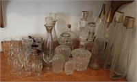 Assorted decanters