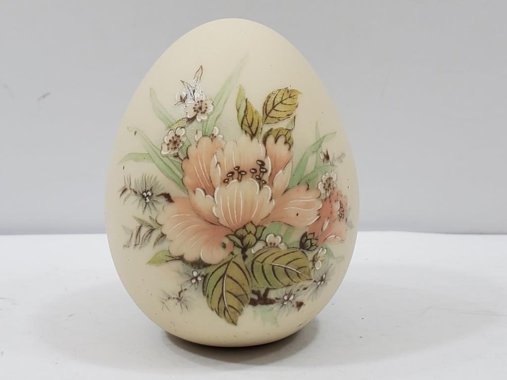 Pretty Floral Glass Egg