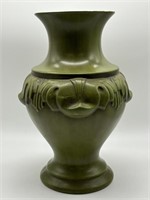 Vintage MCM Royal Hager Olive Green Tall Vase