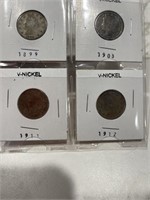 4 V-nickel - 1899,1903, 1911, 1912