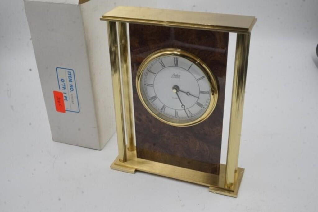 Selco Geneve Mantle Clock Brown