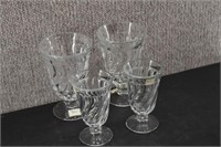 Fostoria Colony Glasses 2 Juice & 2 Tumblers