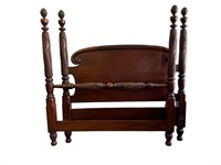 Heavily Carved Antique Poster Bed