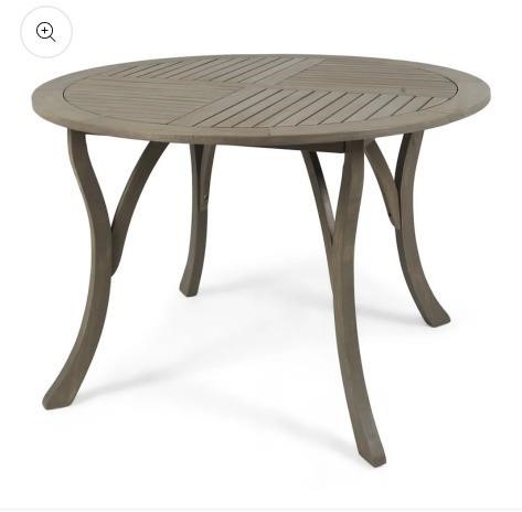 Adn Outdoor 47-inch Round Acacia Wood Dining Table