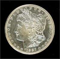 Coin 1887-S Morgan Silver Dollar-DMPL+BU