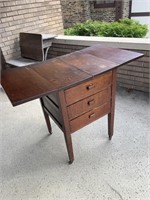 3 drawer oak office stand