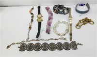 Ladies accessory lot includes bracelets and