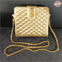 Gold Purse With Chain Straps