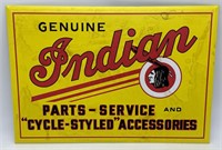 Indian Motorcycle Tin Over Cardboard Advertising