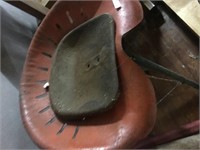 Tractor Seat Stool plus small metal seat