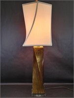 Oriental Accent Golden & Black Colored Table Lamp