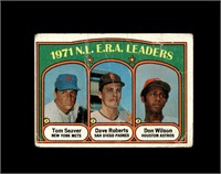 1972 Topps #91 NL ERA Leaders P/F to GD+