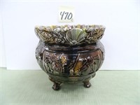 Majolica Footed Jardiniere (Hairlines)