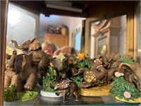 Collection of Resin Elephants