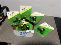 5 John Deere tractors, 1/64 scale