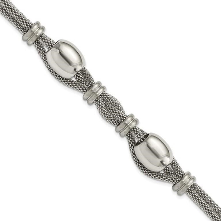 Stainless Steel Beads Twisted Bracelet