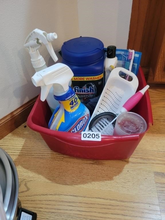 Lot of Cleaning Supplies, Brush