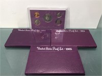 1984, 1985, 1986 and 1990 Proof Sets