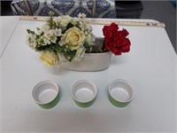 3 Bowls and Decor Vase