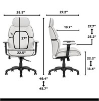 DPS Gaming Chair Adjustable Headrest White Used
