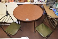 Card table and chairs