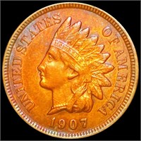 1907 Indian Head Penny ABOUT UNCIRCULATED
