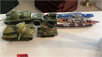 MILITARY TANKS, BATTLE SHIPS DIECASTS & PLASTICS