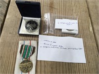 WWII Medal and Foreign Tokens