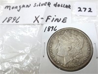 1896 Morgan silver dollar