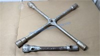 FOUR WAY WHEEL WRENCH AND WHEEL WRENCH