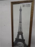Tour D'Eiffel Paris - 14"Wx38"H