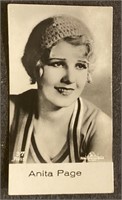 ANITA PAGE: Antique Tobacco Card (1931)