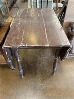 Antique Drop Leaf Farm Table( NO SHIPPING)