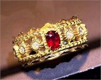Mozambique Ruby Ring 18K Gold