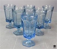 Fostoria "Virginia - Blue" Ice Tea Glasses / 6 pc